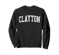 Clayton Nj Distressed White Sweatshirt - Aesthetic Graphic Men Women - T-Shirt, Sweatshirt, Hoodie