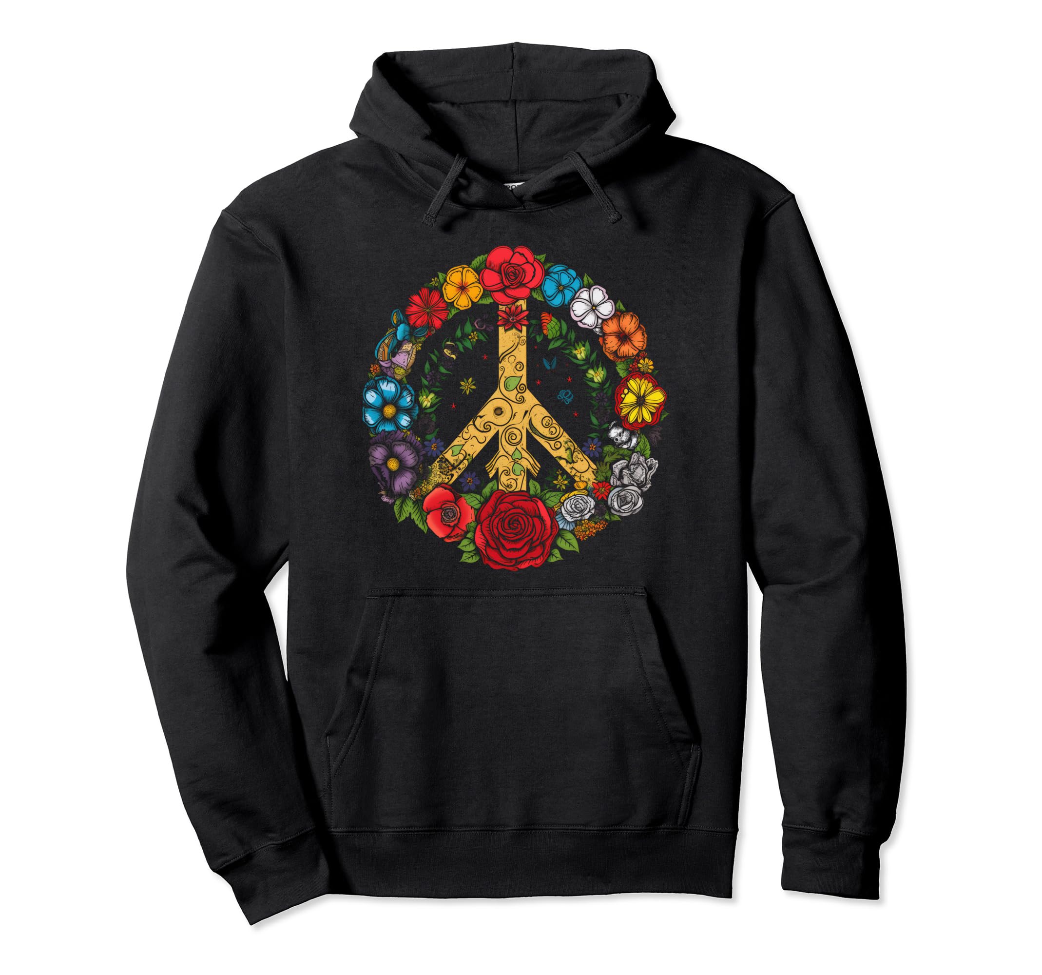 Peace Sign 60S 70S Hippie Boho 645 Hoodie - Minimalist Print Unisex - T-Shirt, Sweatshirt, Hoodie