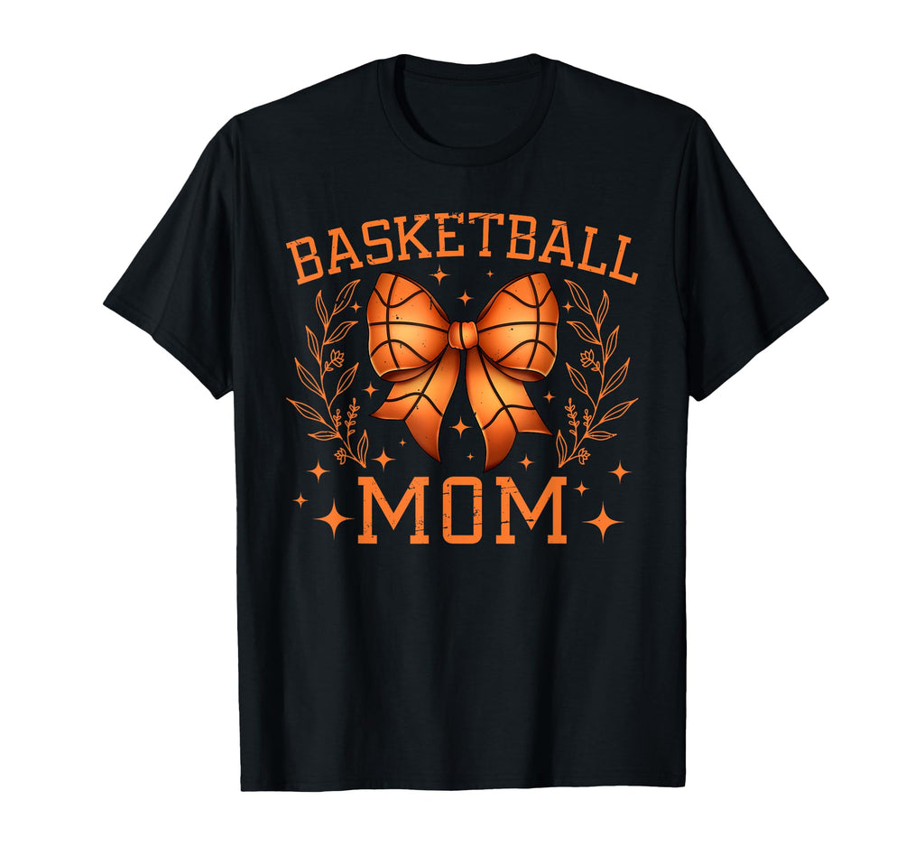 Coquette Bow Basketball Mom Game T-Shirt - Casual Everyday Wear for Adults - T-Shirt, Sweatshirt, Hoodie