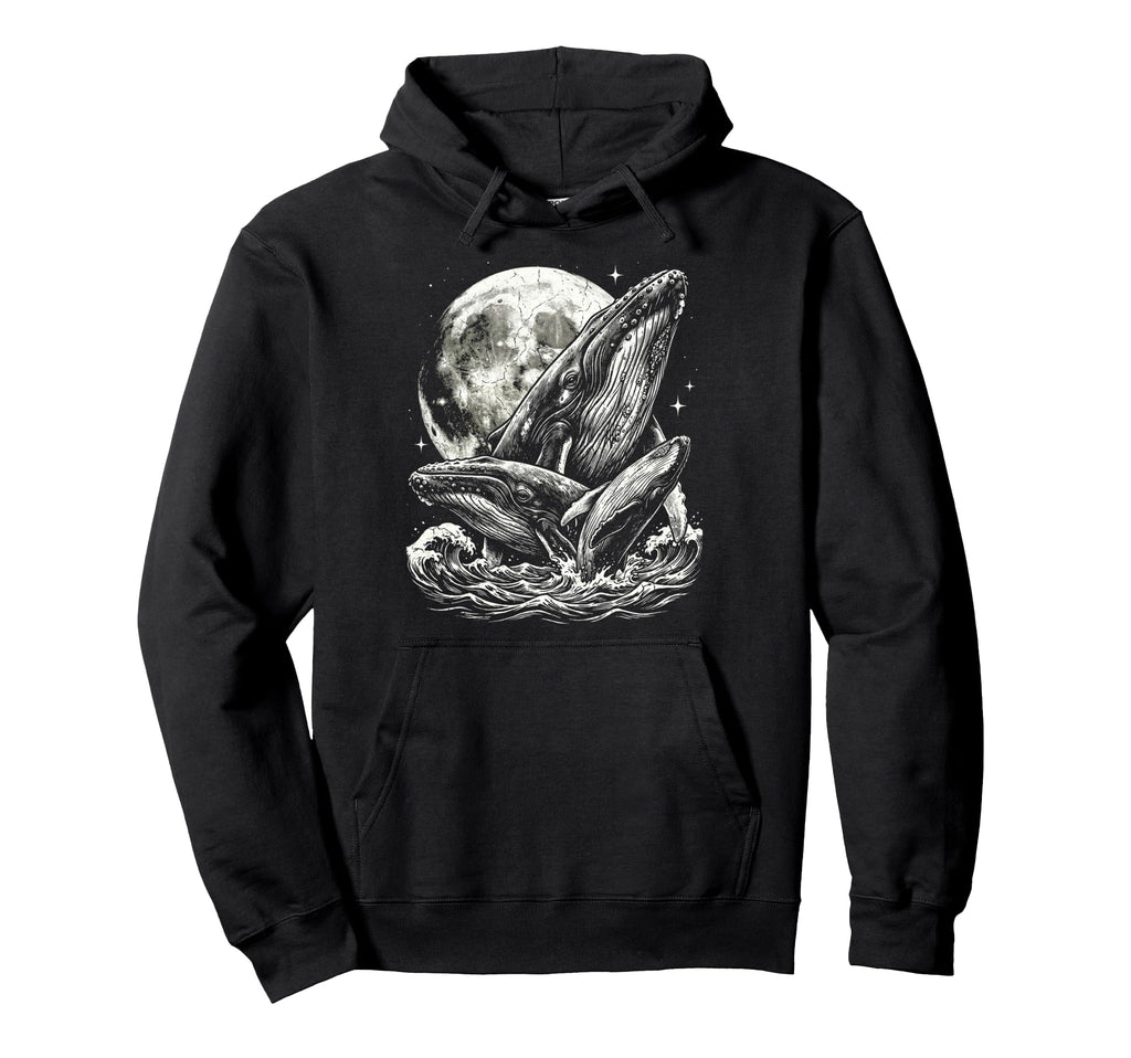 Blue Whale Humpback Whale 90S Aesthetic Y2K Hoodie - Graphic Print Unisex - T-Shirt, Sweatshirt, Hoodie
