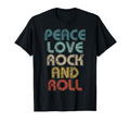 Peace Love Rock And Roll Rock N T-Shirt - Fun Novelty Design for Adults - T-Shirt, Sweatshirt, Hoodie