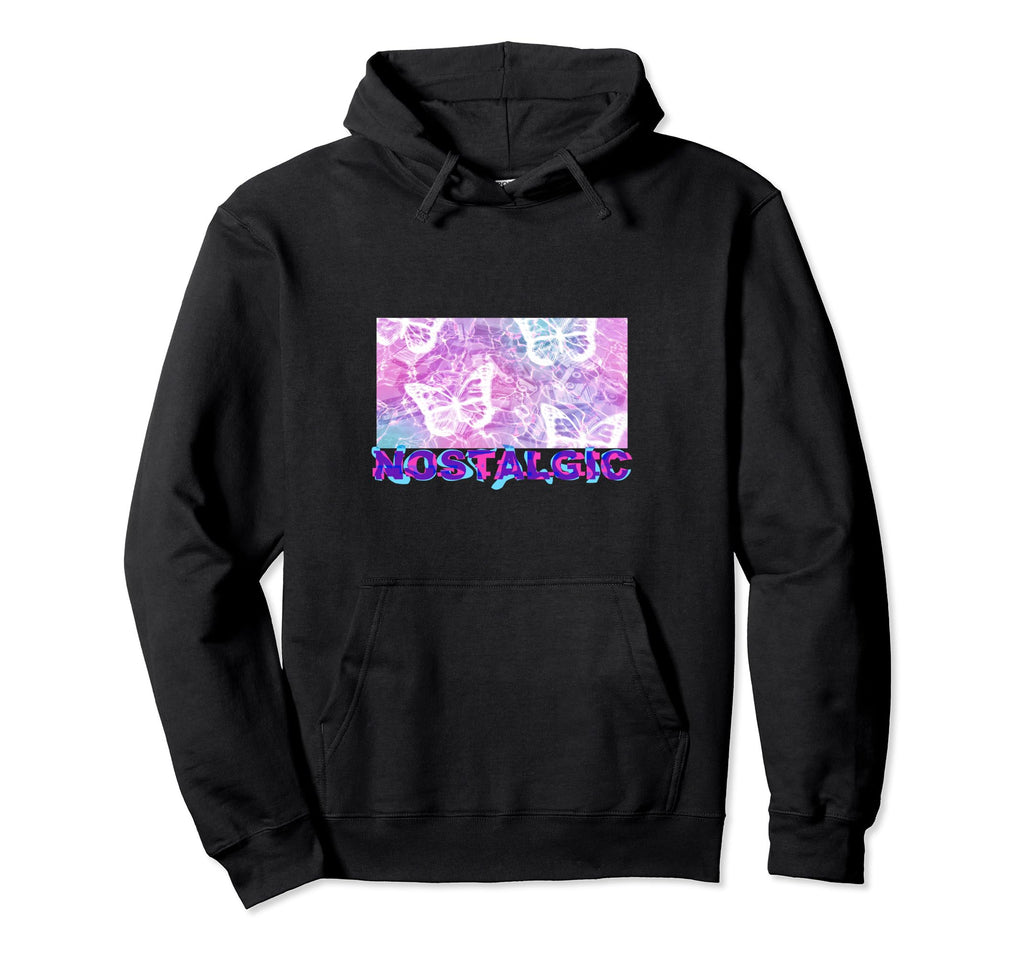 Nostalgic Aesthetic Butterflies And Hoodie - Aesthetic Graphic Men Women - T-Shirt, Sweatshirt, Hoodie