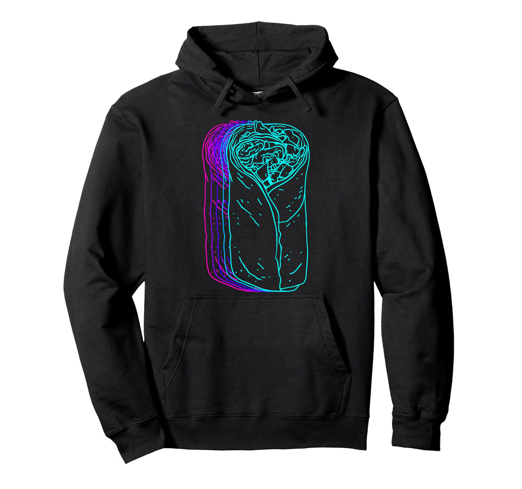 Burritos Mexican Food Vaporwave Hoodie - Streetwear Style Unisex - T-Shirt, Sweatshirt, Hoodie