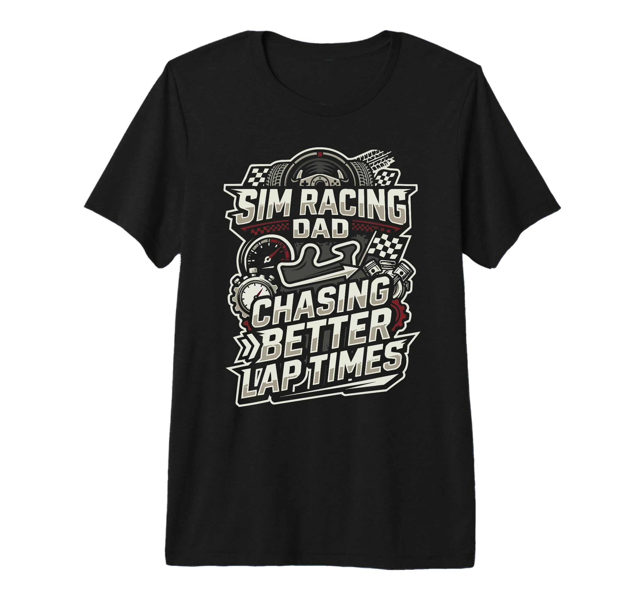 Mens Sim Racing Dad Virtual Racing T-Shirt - Streetwear Style Men Women - T-Shirt, Sweatshirt, Hoodie