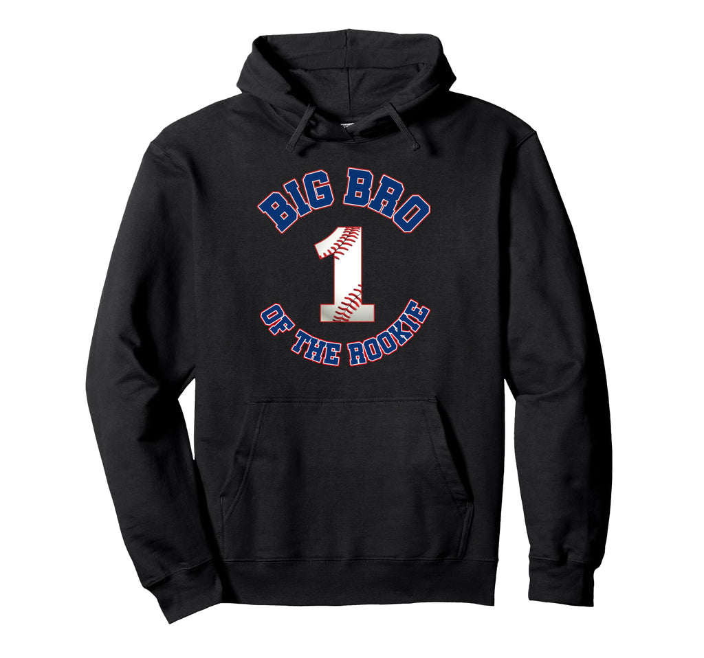 Big Bro Rookie 1St Birthday Baseball Hoodie - Streetwear Style for Adults - T-Shirt, Sweatshirt, Hoodie