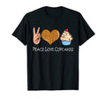 Cupcake Peace Leopard Love Peace Love T-Shirt - Streetwear Style Men Women - T-Shirt, Sweatshirt, Hoodie