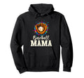 Baseball Mama Baseball Player Colorful Hoodie - Graphic Print for Adults - T-Shirt, Sweatshirt, Hoodie