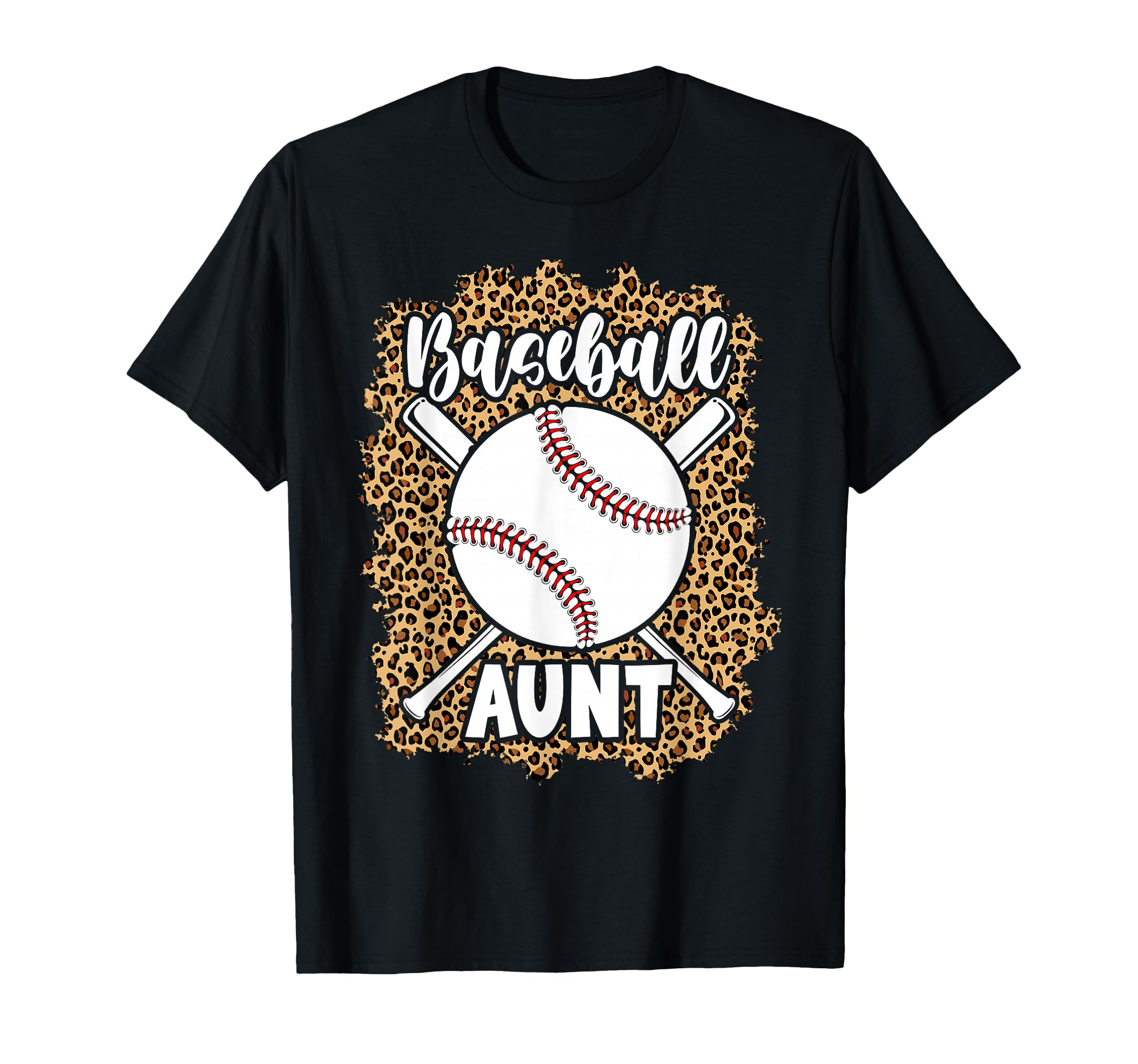 Baseball Aunt Leopard Baseball Aunt T-Shirt - Unique Graphic Men Women - T-Shirt, Sweatshirt, Hoodie