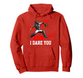 Run I Dare You Baseball Catcher Red Hoodie - Custom Art Print for Adults - T-Shirt, Sweatshirt, Hoodie