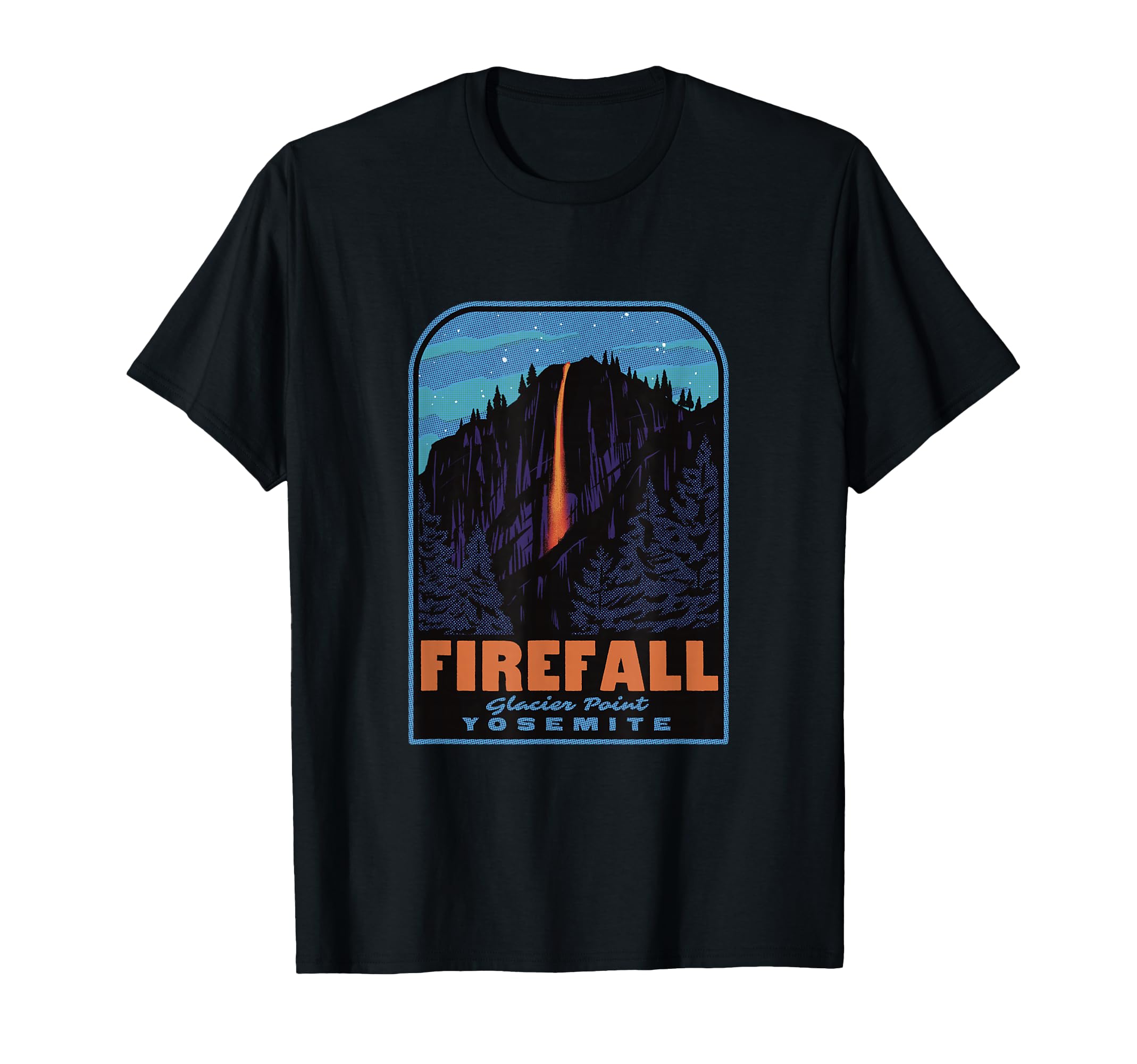 Historic Yosemite Firefall Glacier T-Shirt - Fun Novelty Design for Adults - T-Shirt, Sweatshirt, Hoodie
