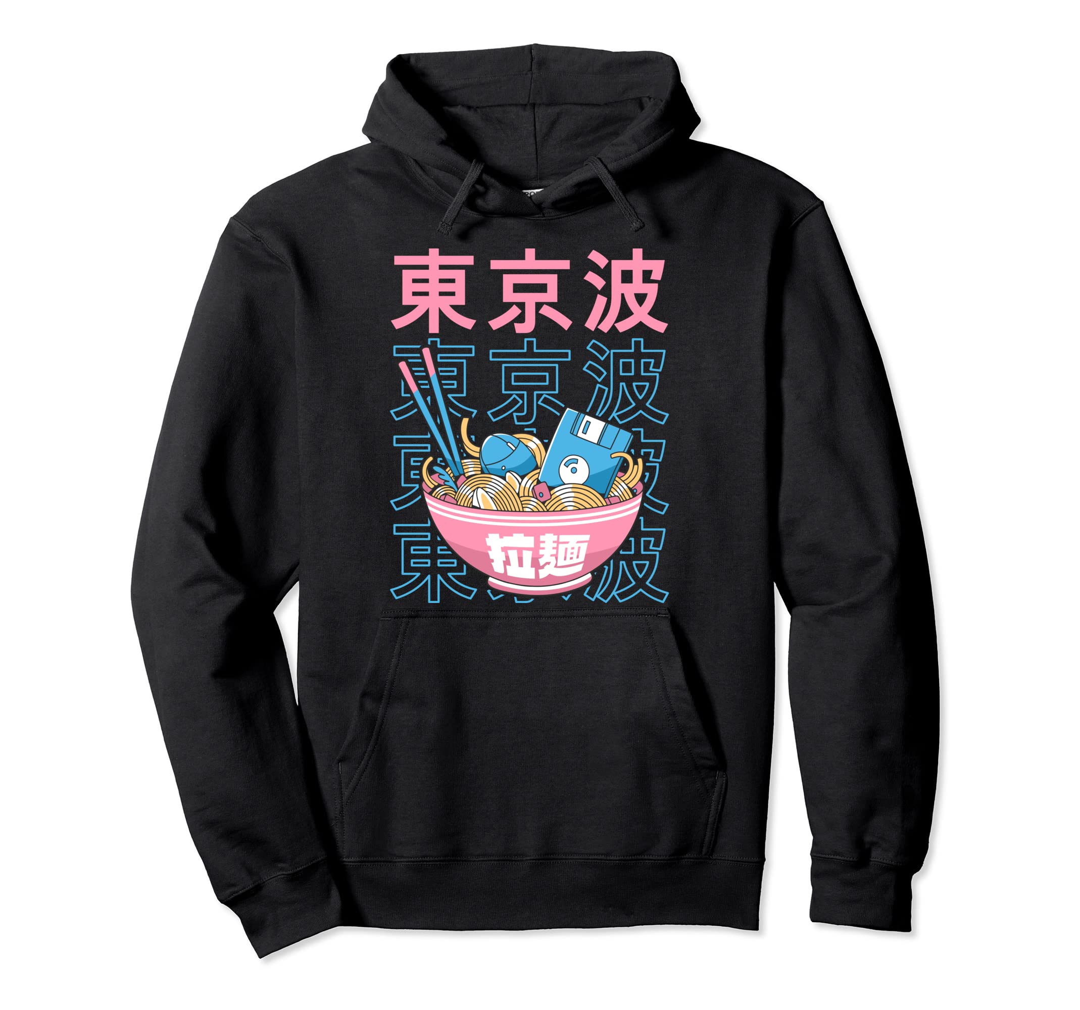 Digital Ramen Bowl Kawaii Aesthetic Hoodie - Unique Graphic Men Women - T-Shirt, Sweatshirt, Hoodie