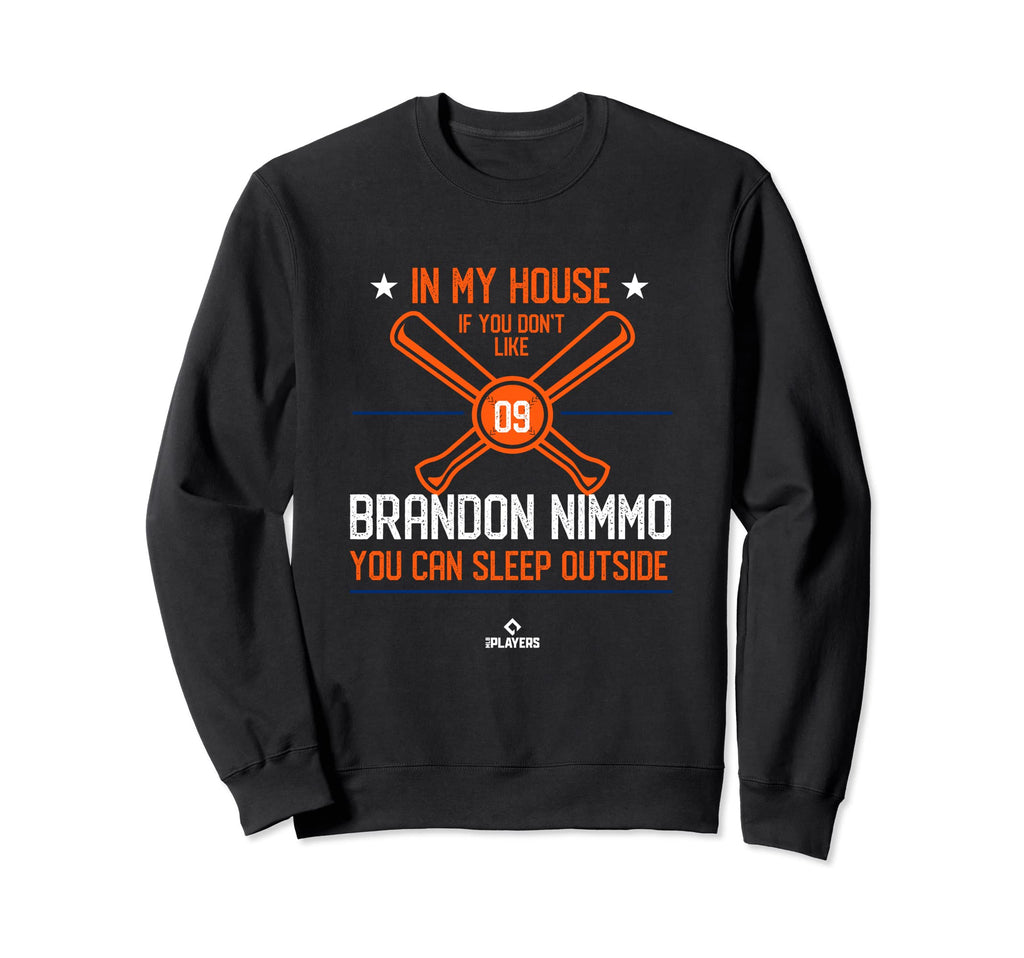 My House Brandon Nimmo Mlbpa New York Sweatshirt - Custom Art Print Unisex - T-Shirt, Sweatshirt, Hoodie
