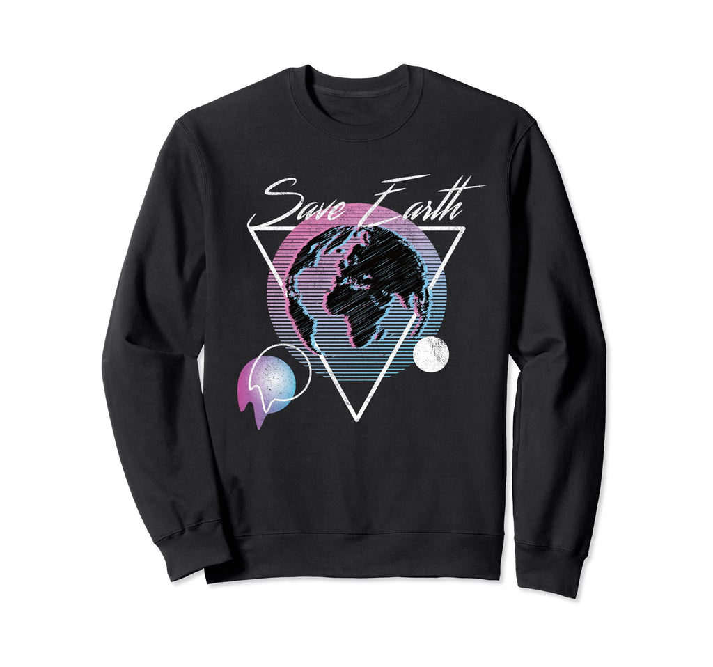 Save Earth Vaporwave Aesthetic Art Sweatshirt - Unique Graphic Unisex - T-Shirt, Sweatshirt, Hoodie