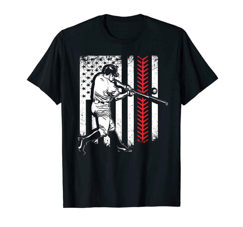 American Flag Baseball Flag Dad Mom T-Shirt - Minimalist Print for Adults - T-Shirt, Sweatshirt, Hoodie