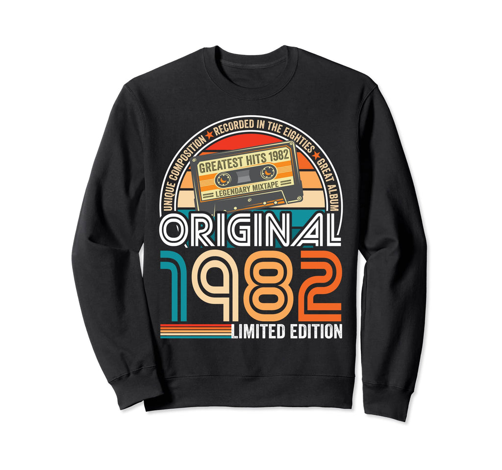 Best 1982 Birthday Gifts Cassette Sweatshirt - Novelty Apparel for Adults - T-Shirt, Sweatshirt, Hoodie