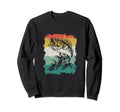 Bass Fishing Distressed Fishermen Sweatshirt - Custom Art Print for Adults - T-Shirt, Sweatshirt, Hoodie