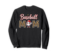 Mama Baseball Mom Leopard Sports Sweatshirt - Aesthetic Graphic Unisex - T-Shirt, Sweatshirt, Hoodie