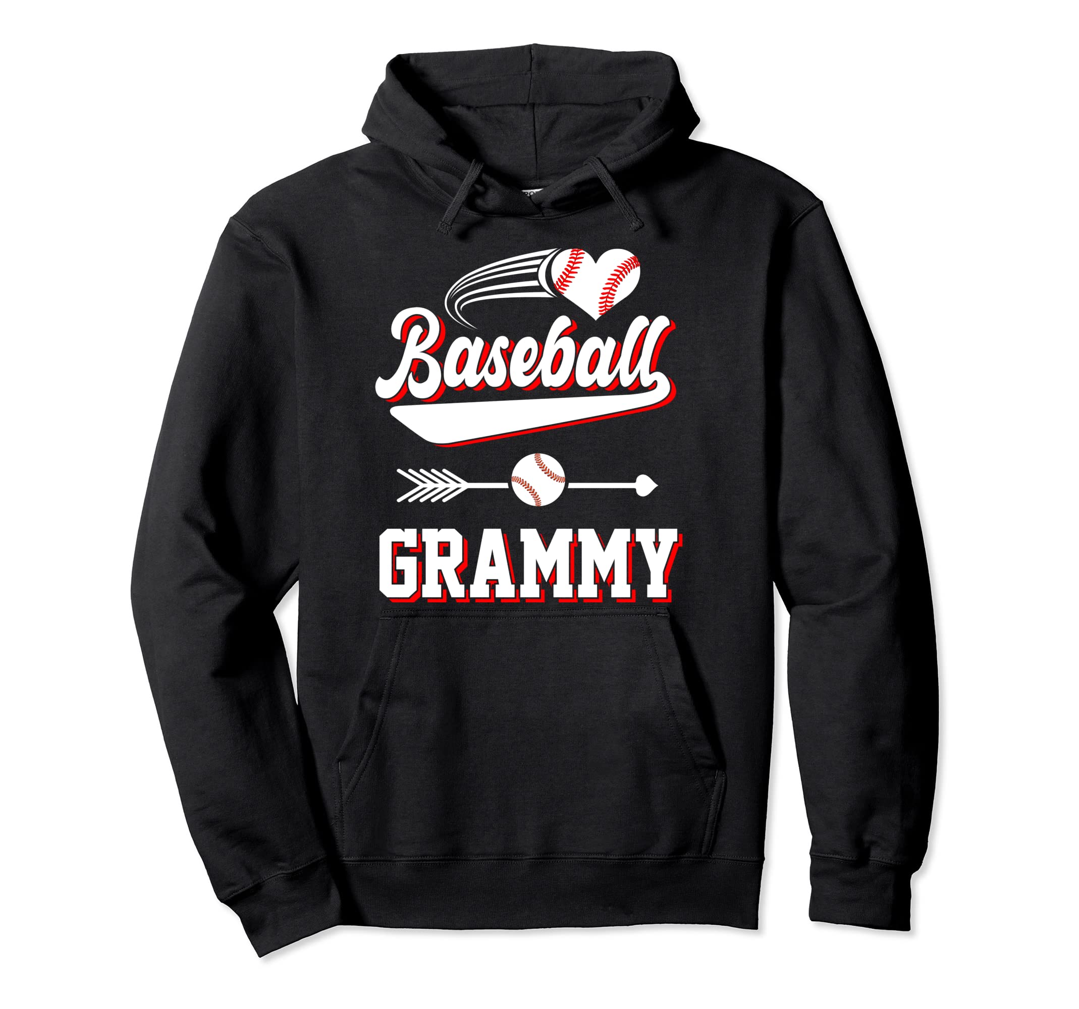Baseball Grammy Baseball Player Arrow Hoodie - Graphic Print Men Women - T-Shirt, Sweatshirt, Hoodie
