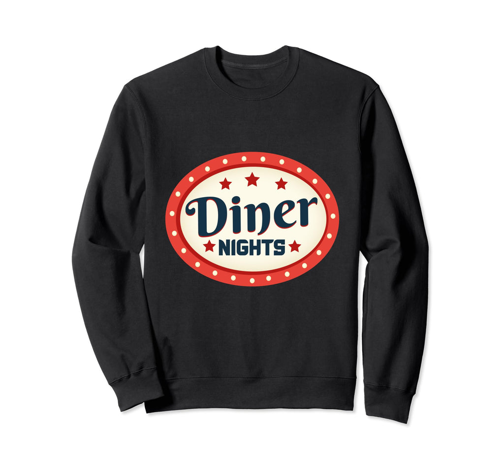 Diner Nights Enthusiast Americana Sweatshirt - Aesthetic Graphic Men Women - T-Shirt, Sweatshirt, Hoodie