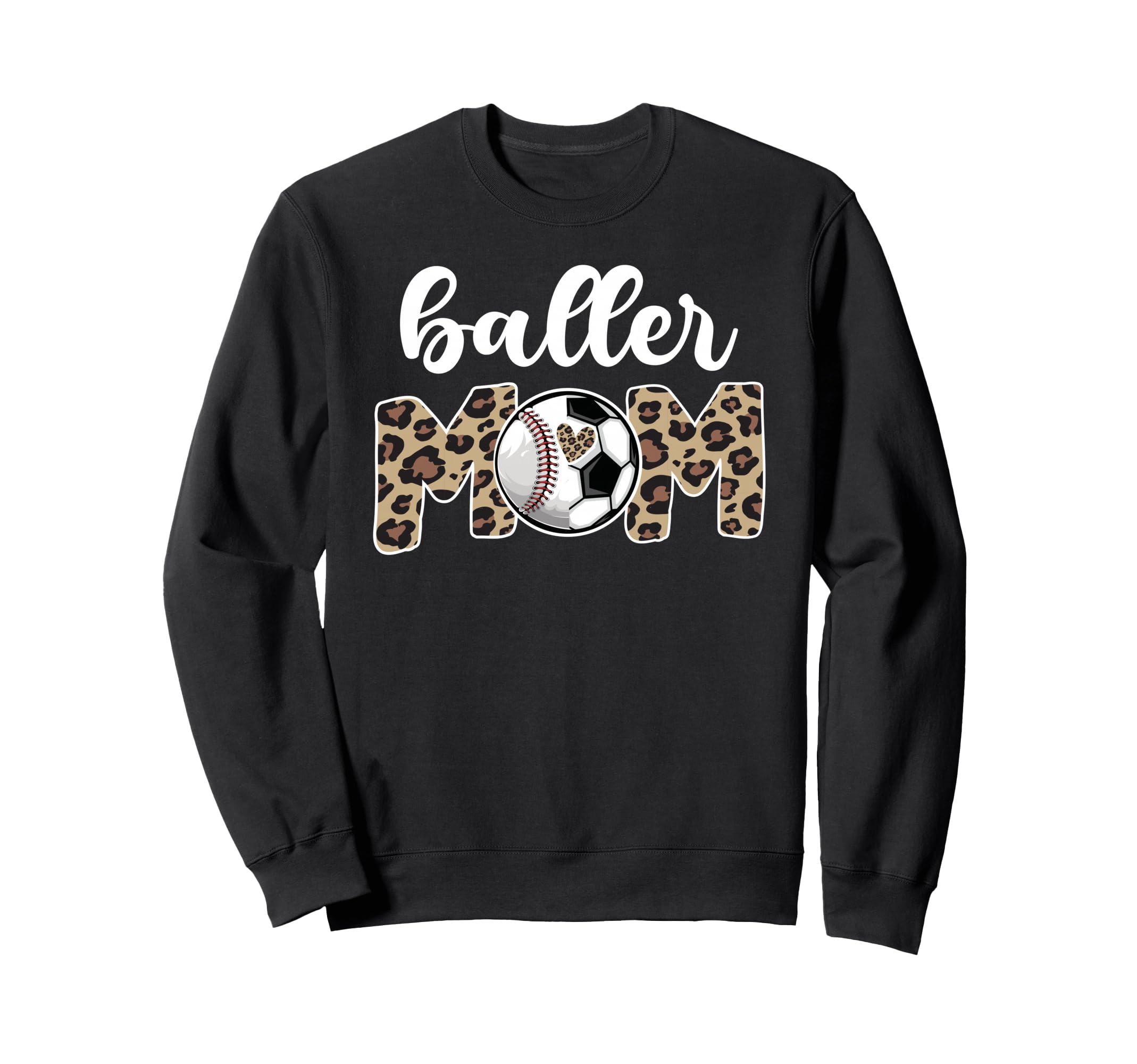 Baller Mom Proud Baseball Soccer Sweatshirt - Graphic Print Men Women - T-Shirt, Sweatshirt, Hoodie