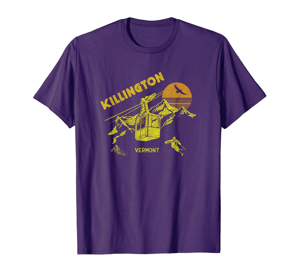 Killington Vermont Distressed Skiing T-Shirt - Casual Everyday Wear Unisex - T-Shirt, Sweatshirt, Hoodie