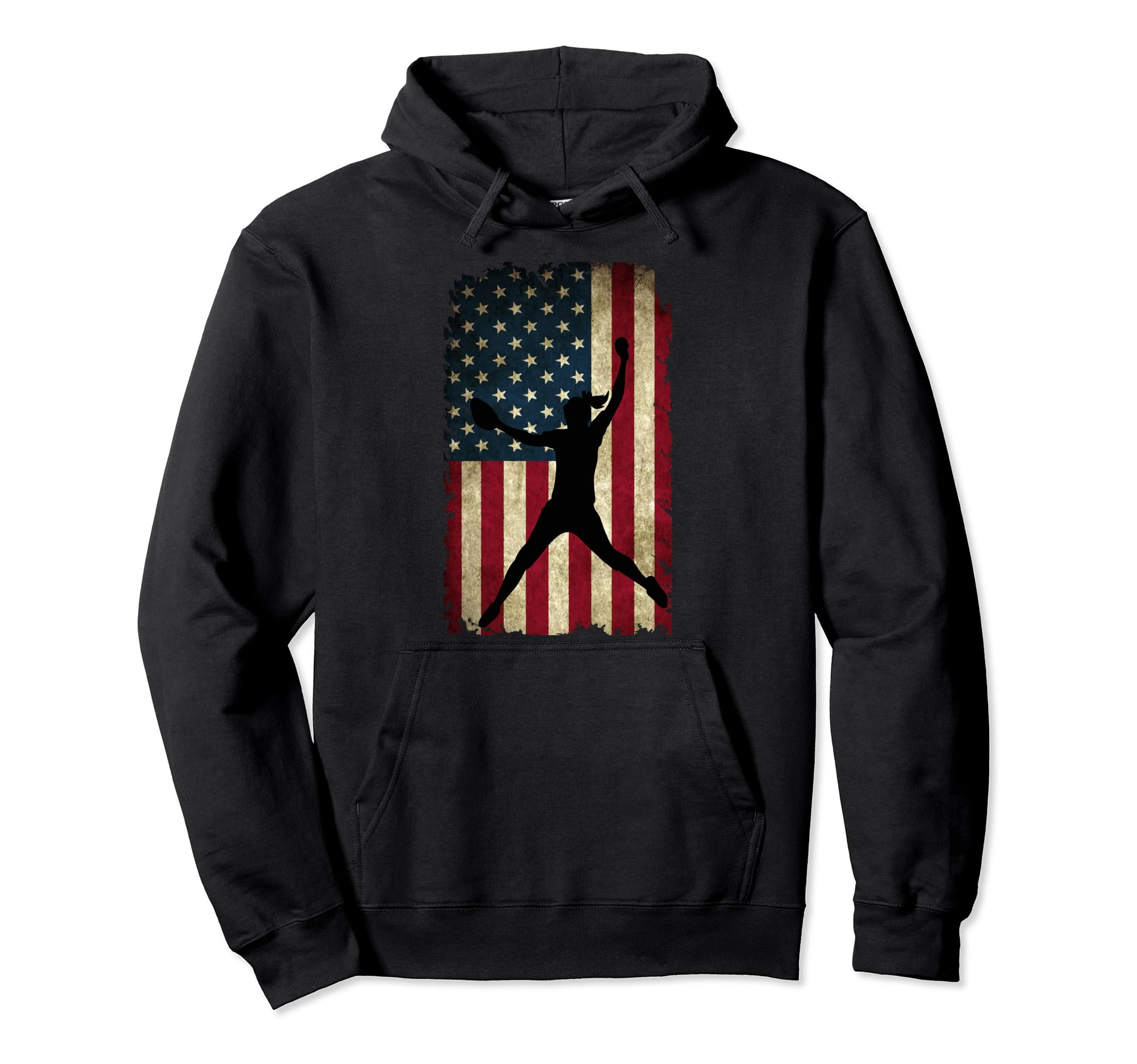 Pitcher Softball Stuff Usa Flag Hoodie - Streetwear Style Unisex - T-Shirt, Sweatshirt, Hoodie