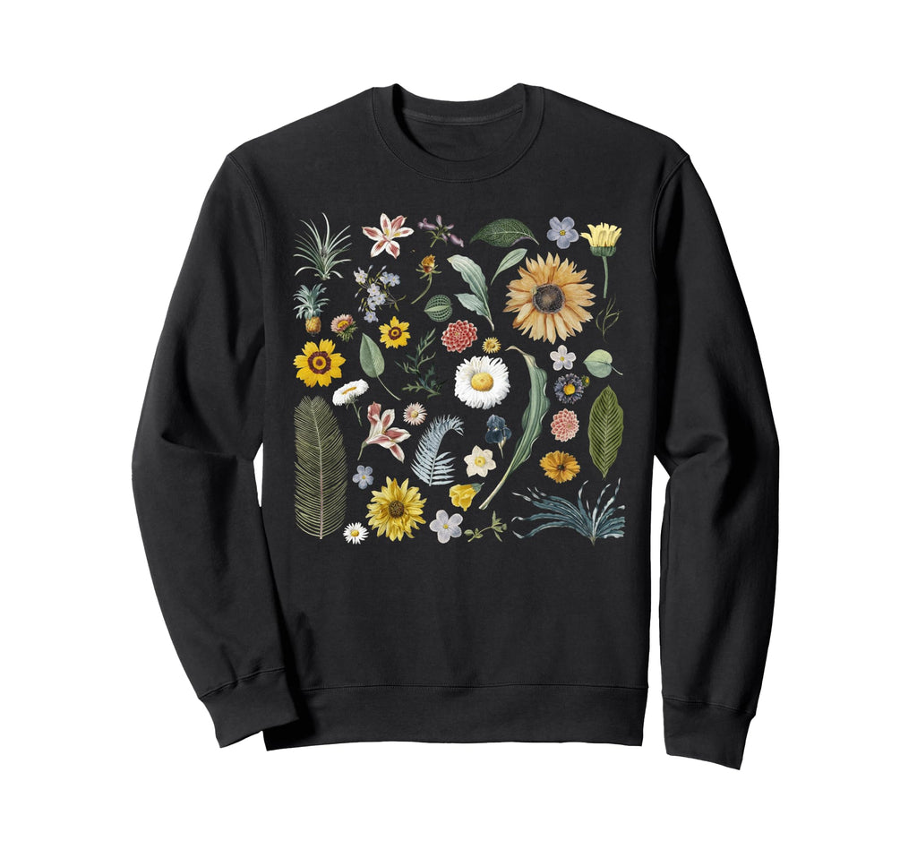 Colorful Floral Pattern Flower Sweatshirt - Trendy Graphic Men Women - T-Shirt, Sweatshirt, Hoodie