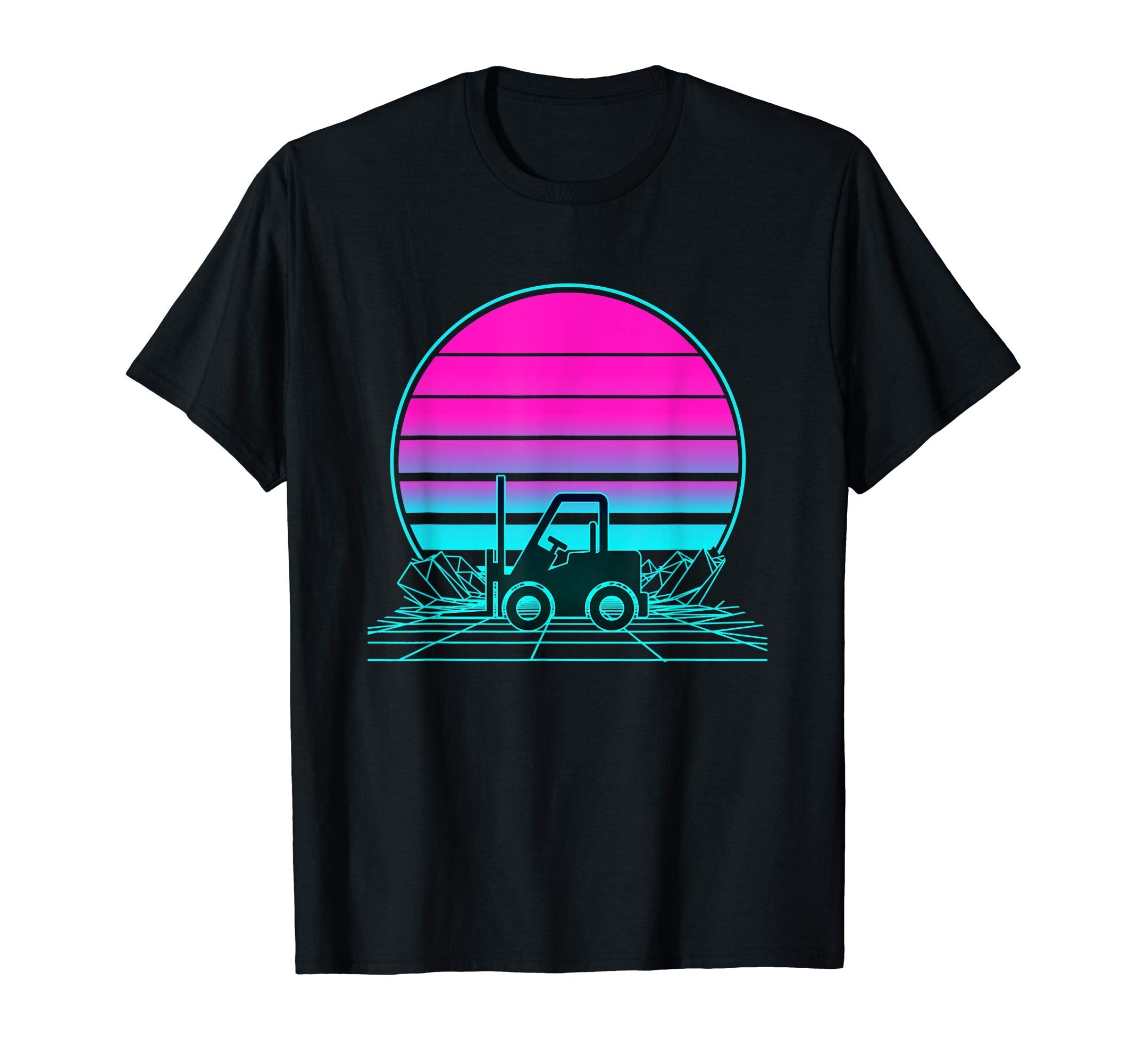 Sunset Forklift T-Shirt - Graphic Print Men Women - T-Shirt, Sweatshirt, Hoodie