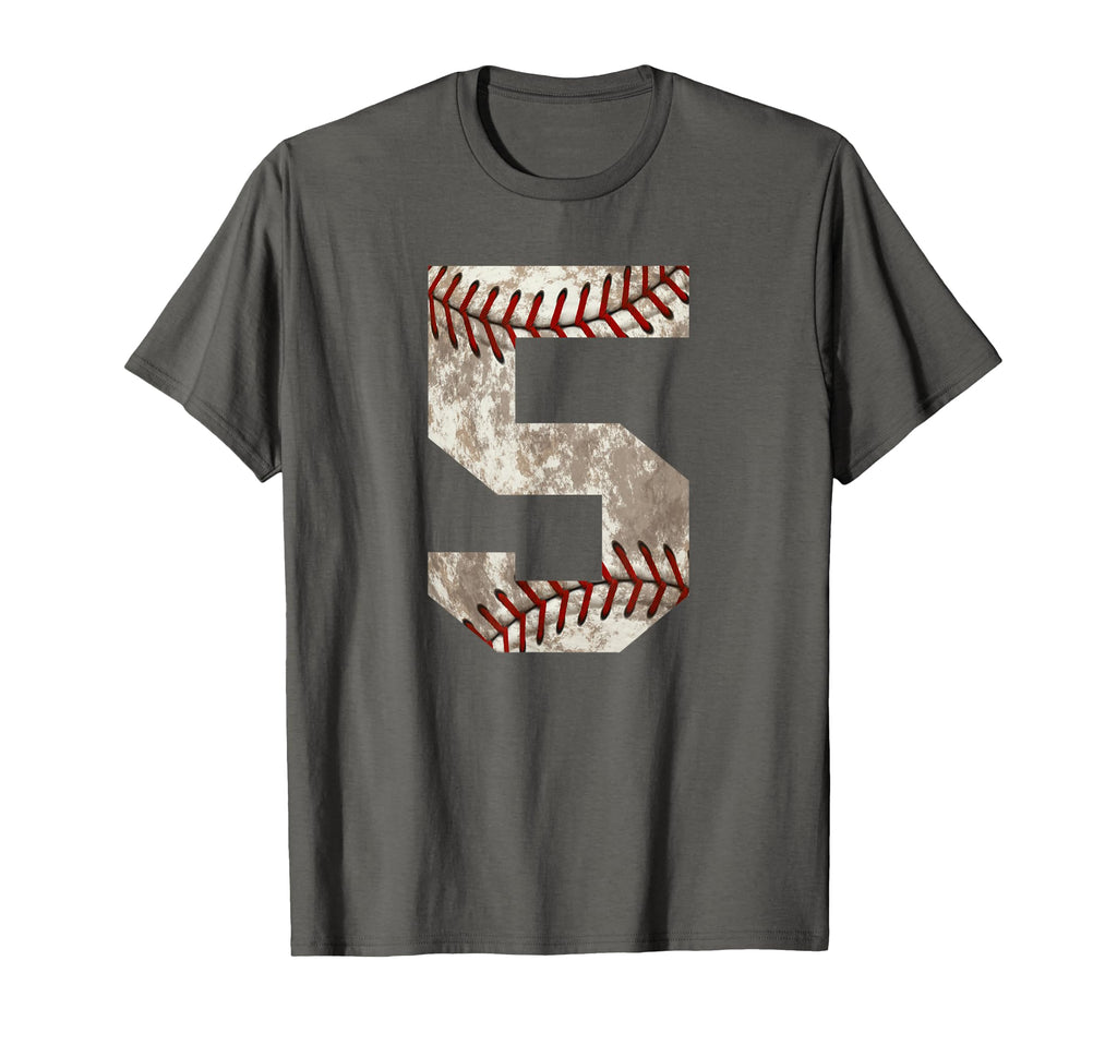 Baseball Jersey Number 5 Distressed T-Shirt - Aesthetic Graphic Unisex - T-Shirt, Sweatshirt, Hoodie