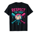 Baseball Drip Respect Drip Ice T-Shirt - Fun Novelty Design for Adults - T-Shirt, Sweatshirt, Hoodie
