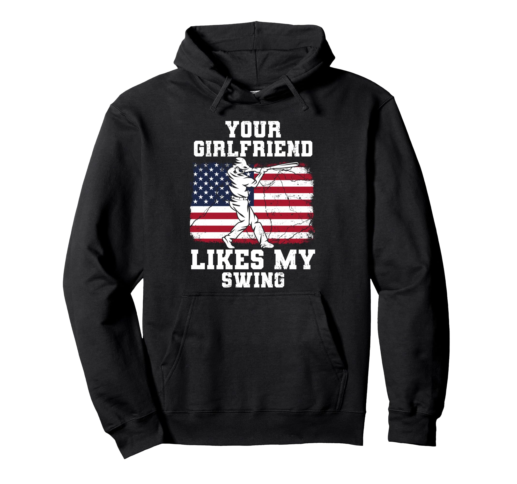 Your Girlfriend Likes My Swing Funny Hoodie - Minimalist Print for Adults - T-Shirt, Sweatshirt, Hoodie