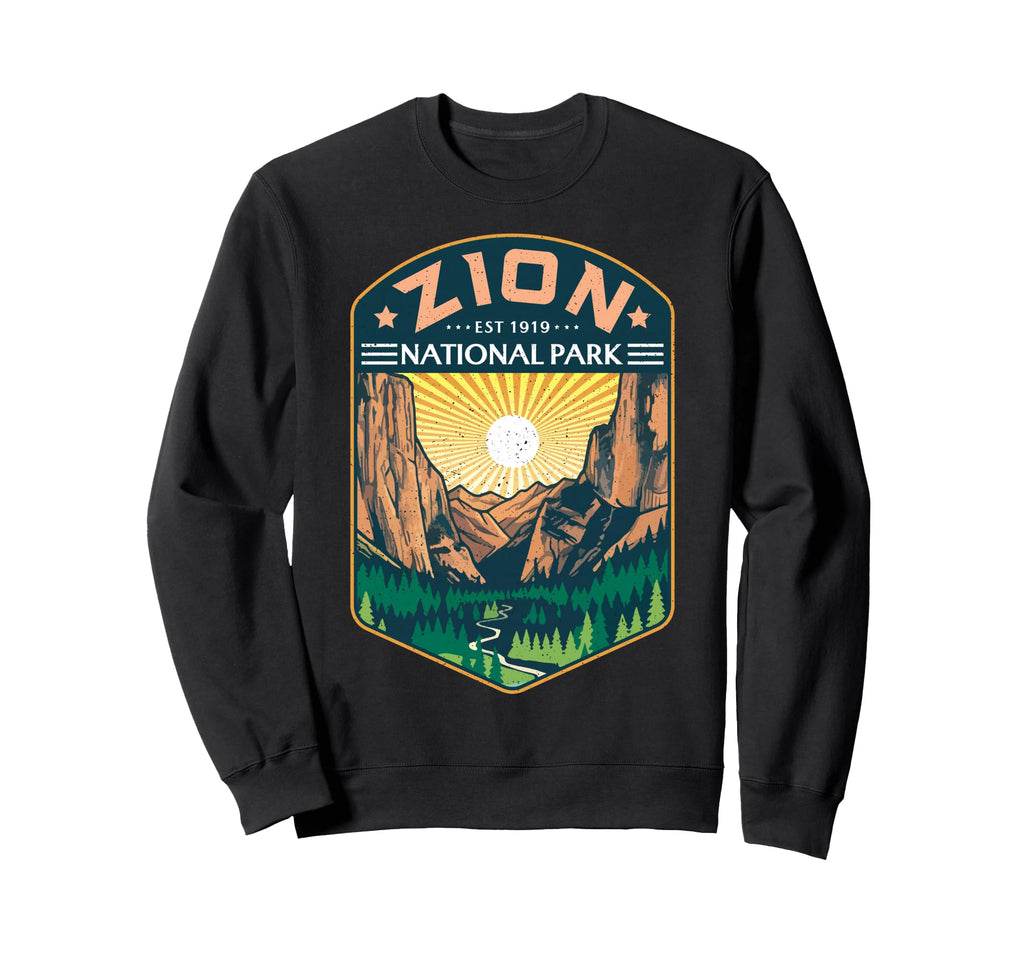 Zion National Park Outdoor Utah Sweatshirt - Aesthetic Graphic for Adults - T-Shirt, Sweatshirt, Hoodie