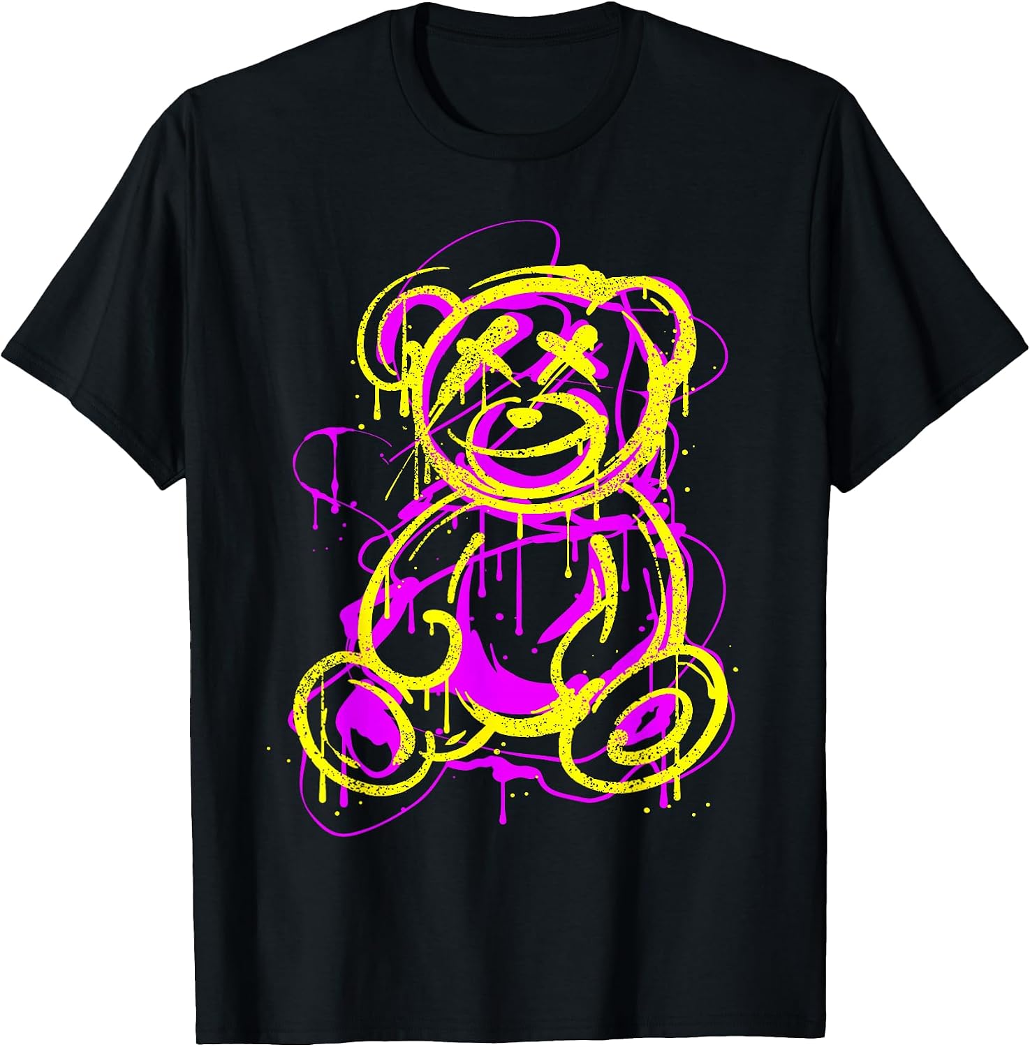 Graffiti Streetart Bear, Cartoon Hip-hop pop - Adult & Kids T-Shirts, Sweatshirts & Hoodies apparel design preview 1