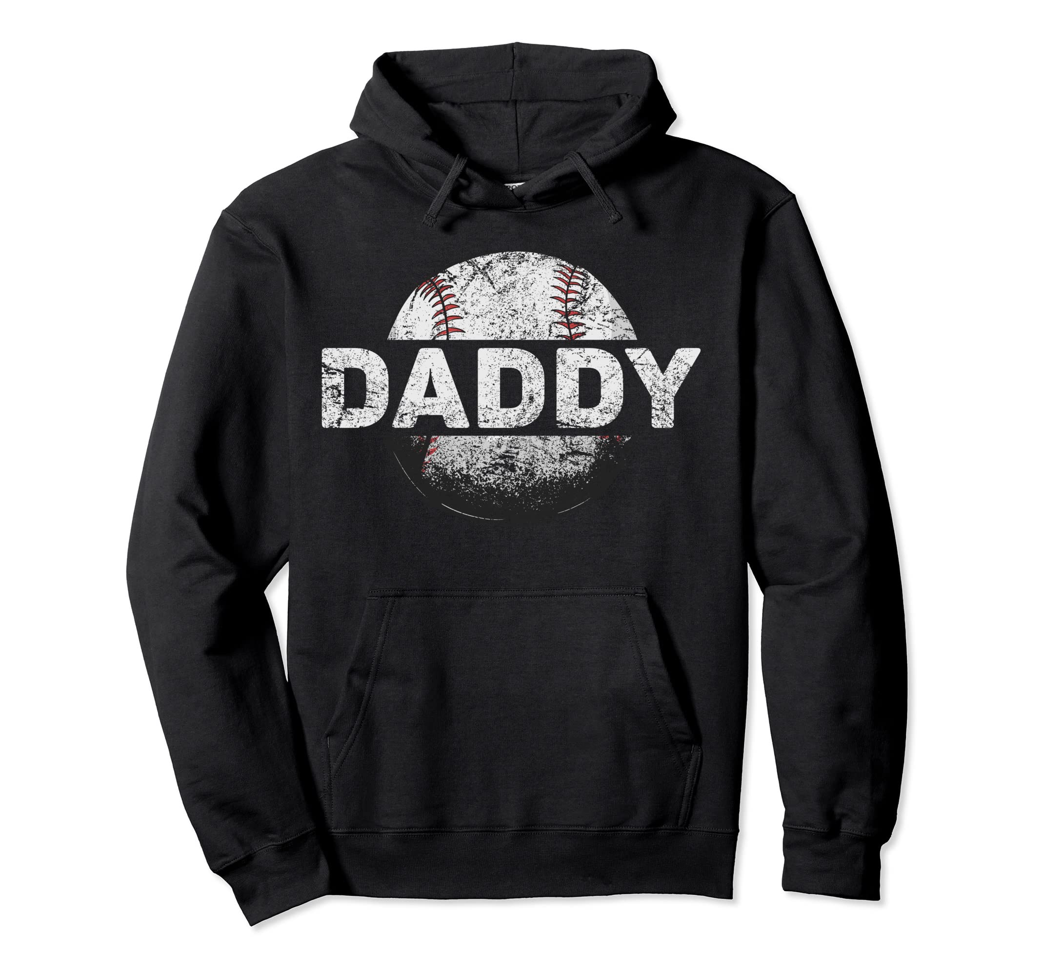Baseball Daddy Dad Baseball Ball Hoodie - Trendy Graphic Men Women - T-Shirt, Sweatshirt, Hoodie