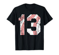Baseball 13 Jersey Number T-Shirt - Fun Novelty Design for Adults - T-Shirt, Sweatshirt, Hoodie