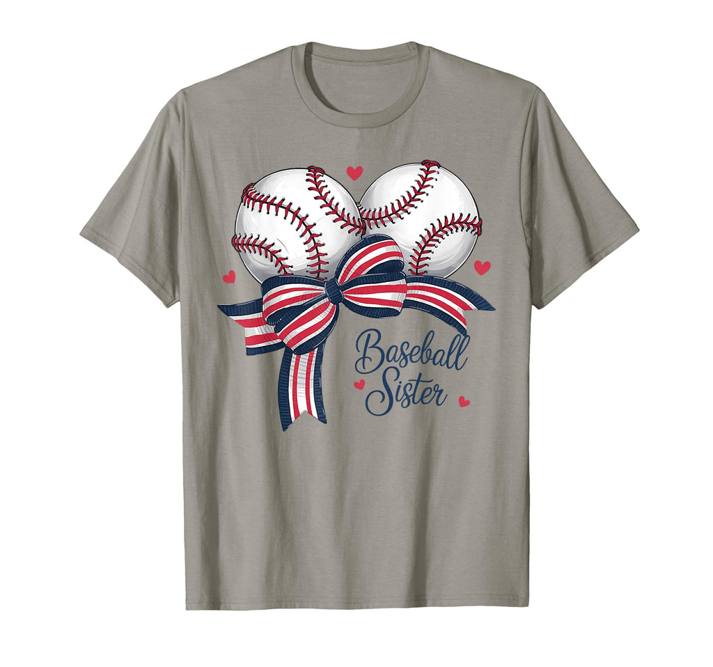 Baseball Sister Coquette Bow T-Shirt - Fun Novelty Design for Adults - T-Shirt, Sweatshirt, Hoodie