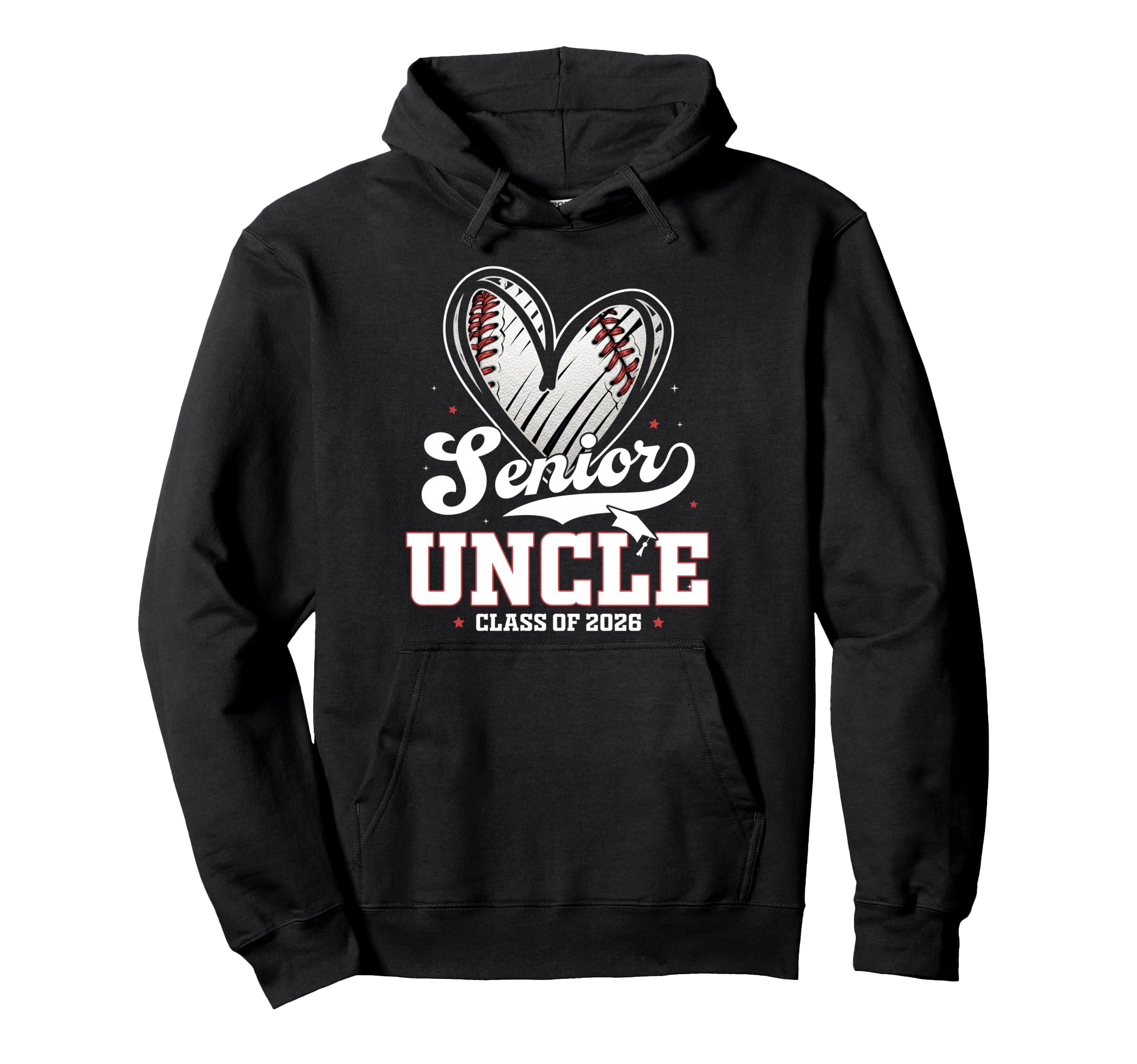 Senior Uncle Class 2026 Baseball Graduation Hoodie - Unique Graphic Unisex - T-Shirt, Sweatshirt, Hoodie