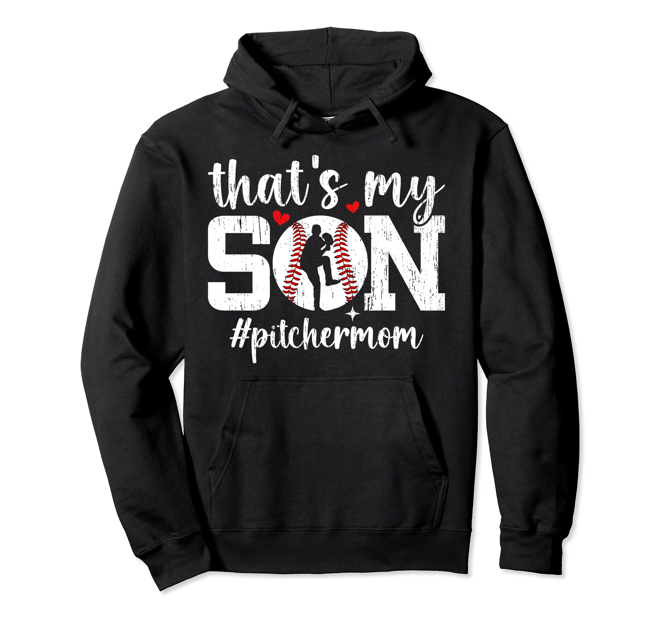 Thats My Son Baseball Pitcher Mom Hoodie - Aesthetic Graphic for Adults - T-Shirt, Sweatshirt, Hoodie