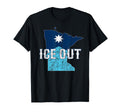 Ice Out Mn Minnesota Flag And Map T-Shirt - Graphic Print for Adults - T-Shirt, Sweatshirt, Hoodie