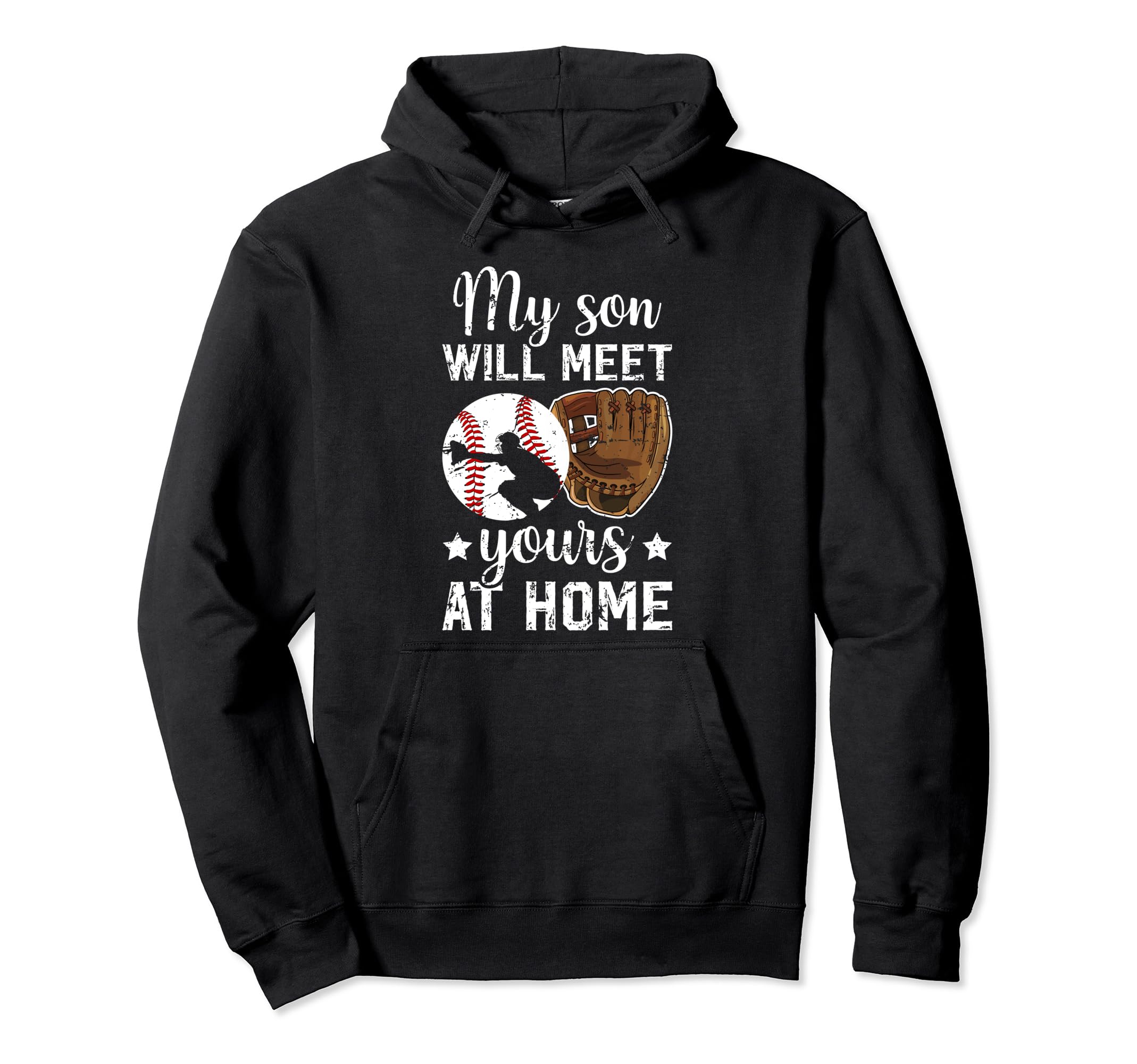 Home Baseball Catcher Mom Baseball Hoodie - Casual Everyday Wear Men Women - T-Shirt, Sweatshirt, Hoodie