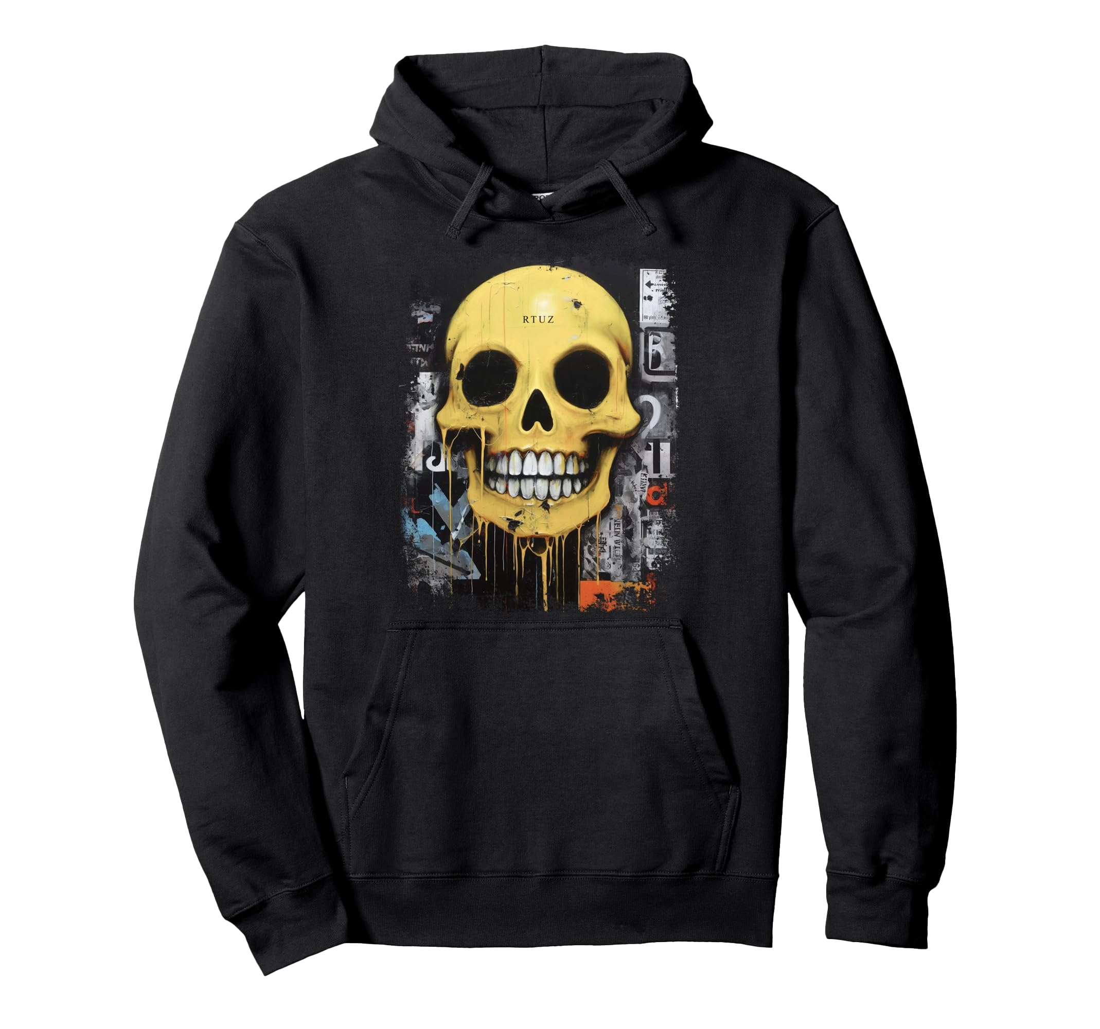 Aesthetic Streetwear Skull Hoodie - Graphic Print Unisex - T-Shirt, Sweatshirt, Hoodie