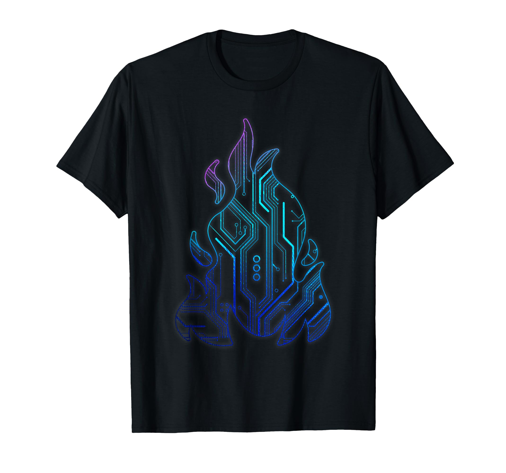 Cyber Aesthetic Flame Futurism T-Shirt - Aesthetic Graphic for Adults - T-Shirt, Sweatshirt, Hoodie
