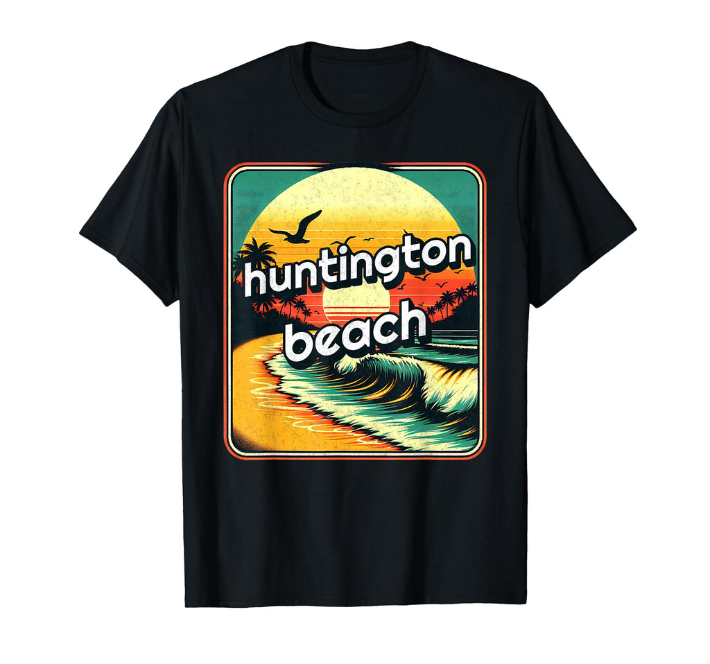 Huntington Beach California Surfing Surf Hoodie - Streetwear Style Unisex - T-Shirt, Sweatshirt, Hoodie
