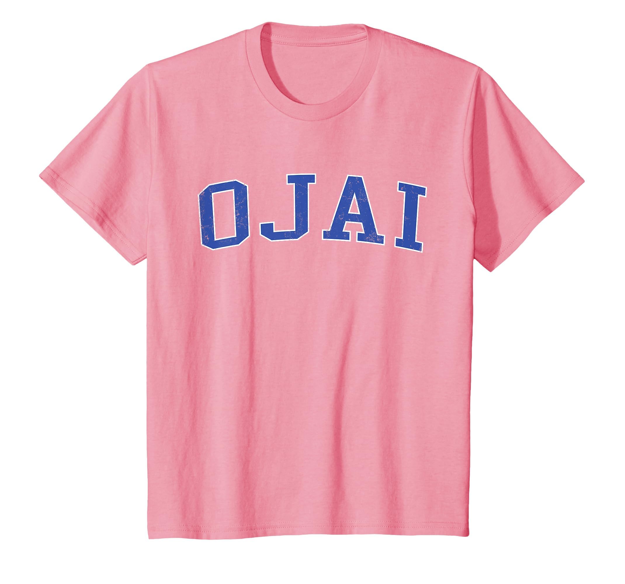 Ojai Ca Distressed Blue Varsity T-Shirt - Streetwear Style Men Women - T-Shirt, Sweatshirt, Hoodie