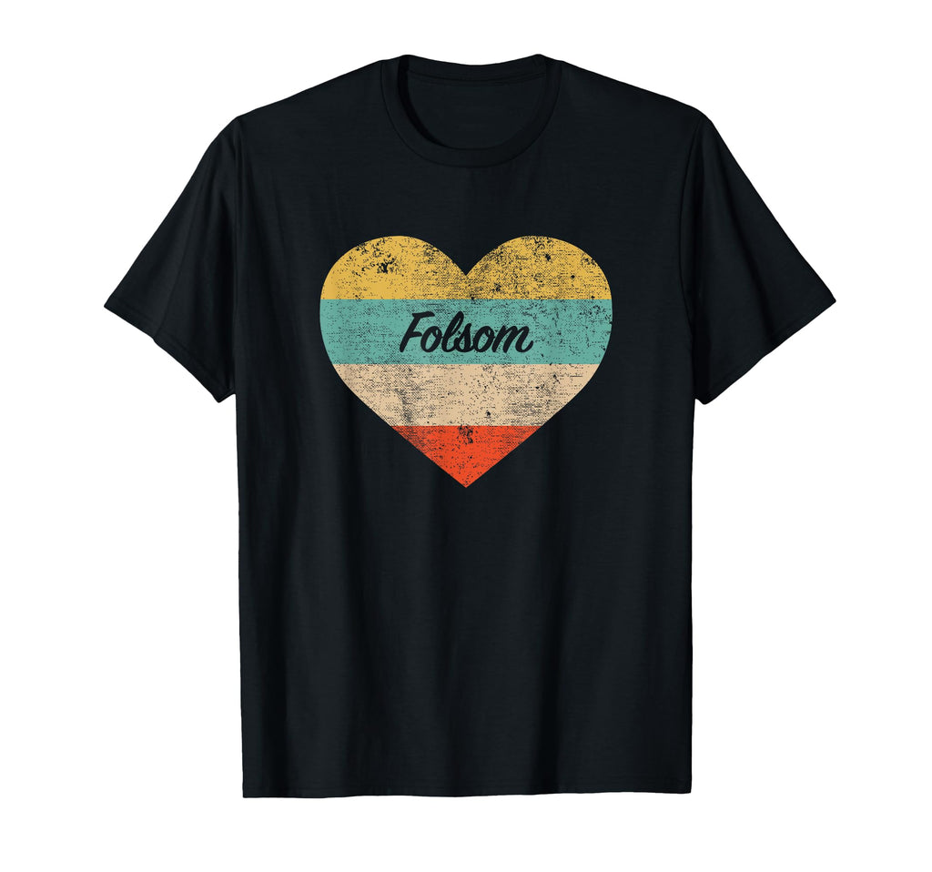 I Love Folsom California Distressed T-Shirt - Novelty Apparel for Adults - T-Shirt, Sweatshirt, Hoodie