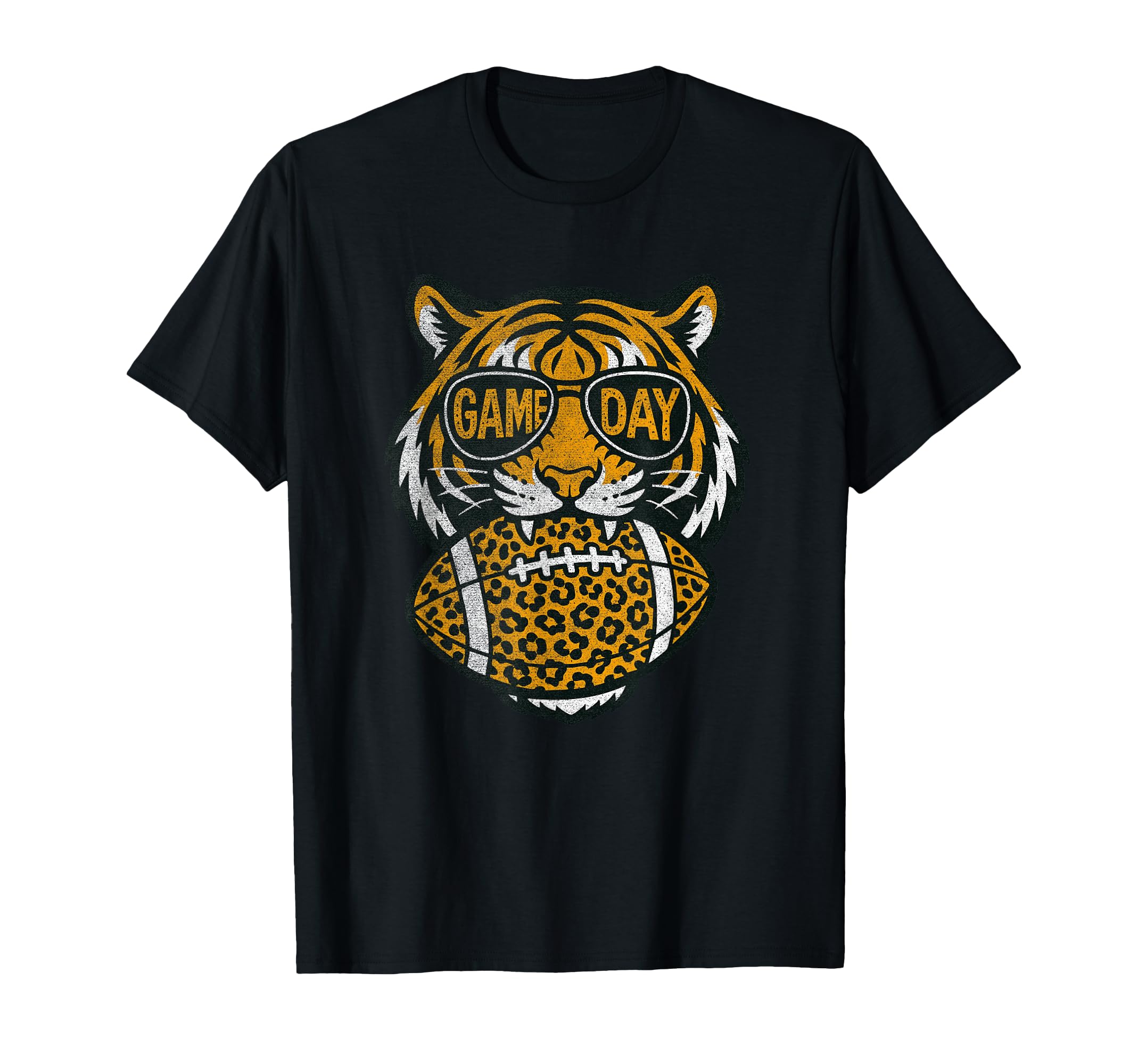 Tiger Leopard Football Game Day T-Shirt - Minimalist Print Men Women - T-Shirt, Sweatshirt, Hoodie