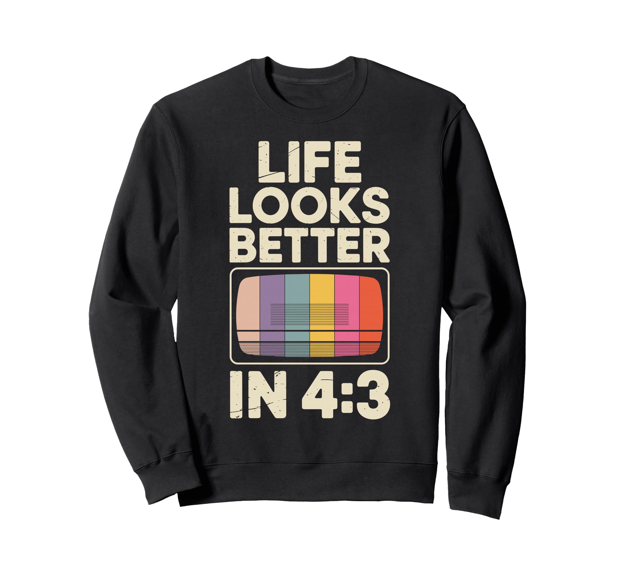 Life Looks Better 4 3 Vhs Tapes Sweatshirt - Graphic Print for Adults - T-Shirt, Sweatshirt, Hoodie