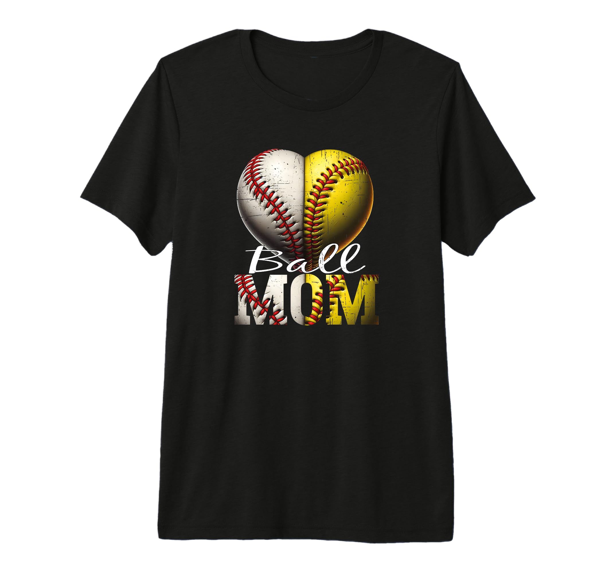 Funny Ball Mom Softball Baseball T-Shirt - Custom Art Print for Adults - T-Shirt, Sweatshirt, Hoodie