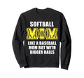 Softball Mom Funny Like Baseball Sweatshirt - Fun Novelty Design Men Women - T-Shirt, Sweatshirt, Hoodie