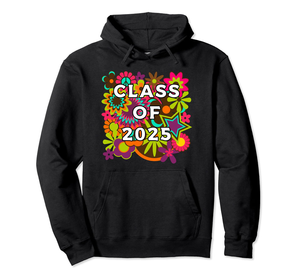 Groovy Daisy Flower Class 2025 Boho Hippie Hoodie - Unique Graphic Unisex - T-Shirt, Sweatshirt, Hoodie